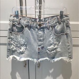 One Teaspoon Junkyard Denim Miniskirt